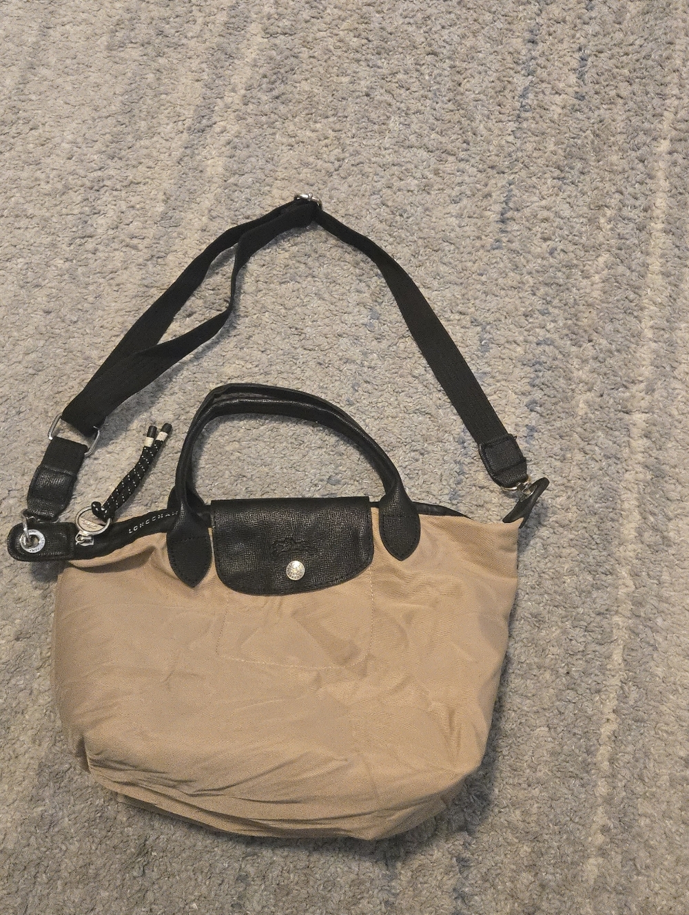 Longchamp Le Pliage Energy XS Crossbody Bag Hawthorn Tan Recycled Canvas